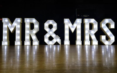 MR & MRS Letter Lights - from £149