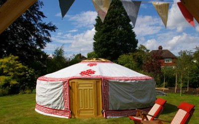 Yurt in the summer sun