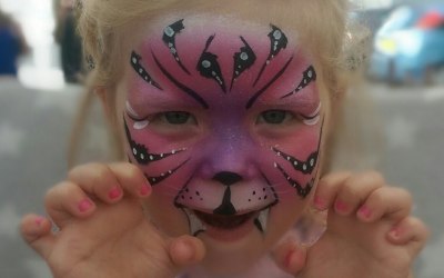 tiger face painting, by Chase the stars