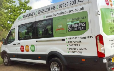 We cover all type of minibus hire including airport transfers nationally. Accept  card payments. Award Winning Company - friendly drivers, very clean minibuses. Telephone 07555 200747 for FREE QUOTE.