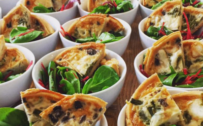Summer Salads, Bowl Food - Goats Cheese and Roasted Onion Quiches 