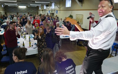 Standing ovation in Minsterley, Shropshire