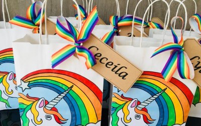 Children's unicorn party bags