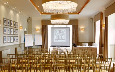 Conference set up at 'The Mansion'