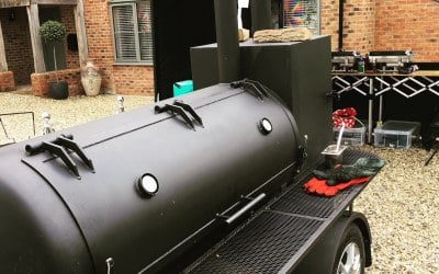 "Brian" Our trailer mounted reverse flow smoker