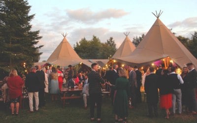 The Secret Bars - Tipi wedding with bars catering for up to 300 guests