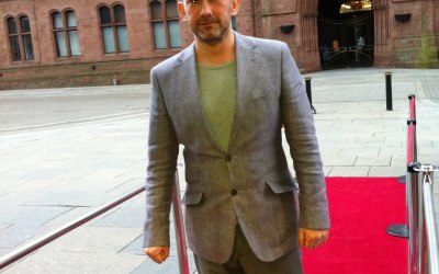 Danny on the red carpet about to host an award ceremony