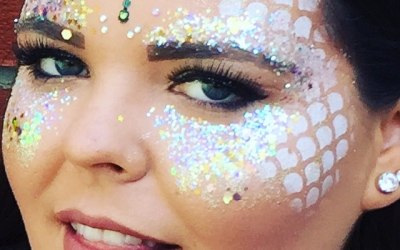 Chunky Glitter Face and Body Art