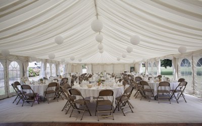 interior of a marquee