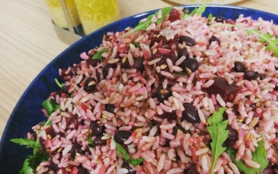 Beetroot & bean brown rice salad