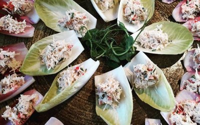Crab salad canape