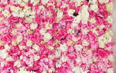 Pink & White Flower Wall