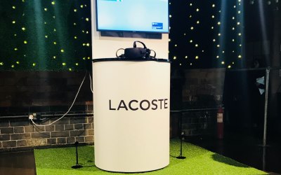 Our VR booth at a Lacoste product launch