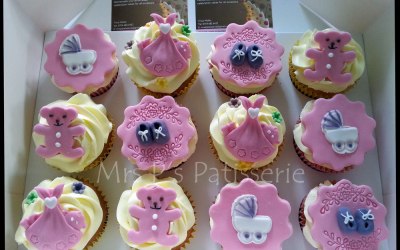 Baby shower cupcakes for a girl