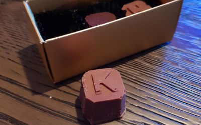Chocolate letter tiles