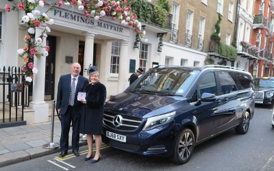 One of our clients had just collected her OBE - being Chauffeured by Mark in a Mercedes V Class