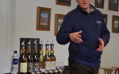 David Wood leading a whisky masterclass at Caol Ila Distillery