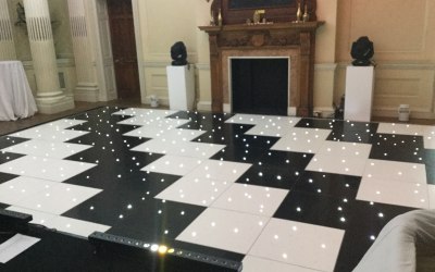 Black and White Led Floor