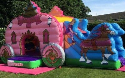 Princess Carriage Slide Combo Bouncy Castle