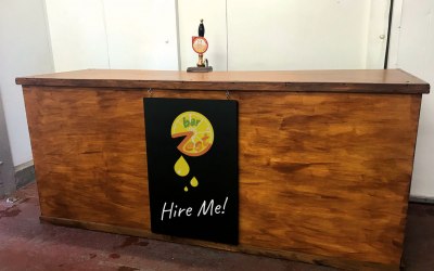 Part of our pop up bar