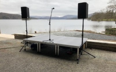 rugged pa & stage hire Windermere Jetty Cumbria