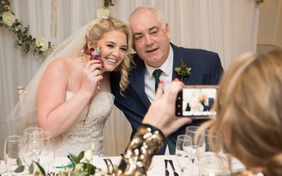 Bride with her Father enjoying the party