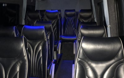 16 leather reclining seats