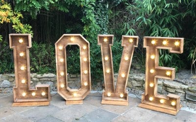 4ft Rustic Love Letters