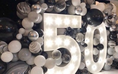 Giant light up numbers for birthdays!