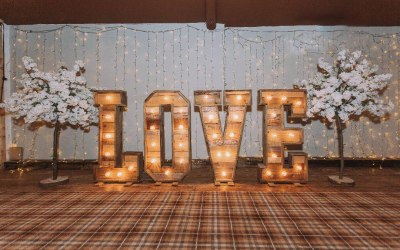 Rustic LOVE letters