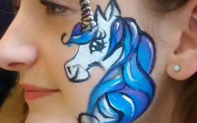 Unicorn using one stroke paint