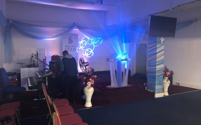 Lighting & effects provided for "More Than Gold" events