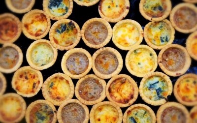 Our three vegetarian mini-quiches are a favourite canapé and a classic of French cuisine.