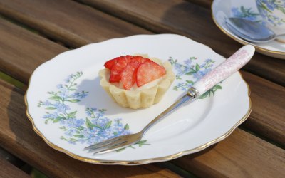 Delicious Strawberry Tart with Shortcrust Pastry, Creme Patisserie, Lemon Curd and British Strawberries