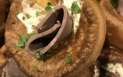 Yorkshire Puddings Stuffed with Beef and Horseradish Cream