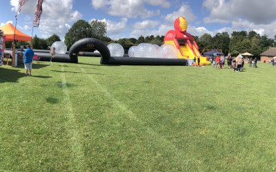 Zorbing and Slide combo - great for parties, fetes, fundraisers, corporate events 