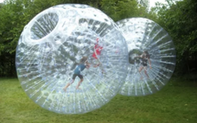 Land Zorbing, fun for children as young as 6 and as old as 66