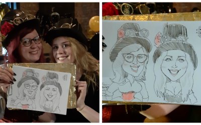 Themed adult party caricatures