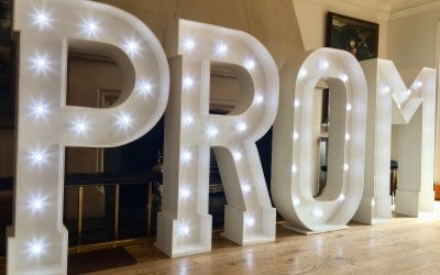 5ft Illuminated PROM Letters
