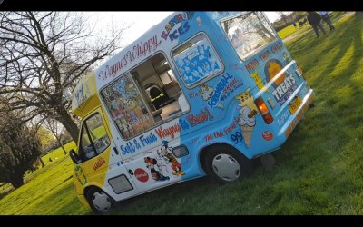 Blue and deals cream vans