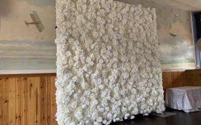 3D Ivory Flower Wall