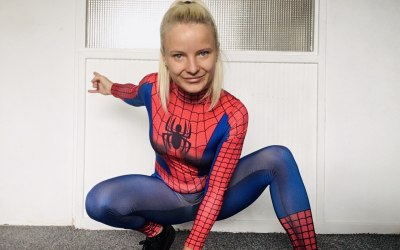 Spidergirl at Superhero Party