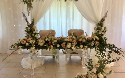 Ceremony Decor - framework and ceremony table florals