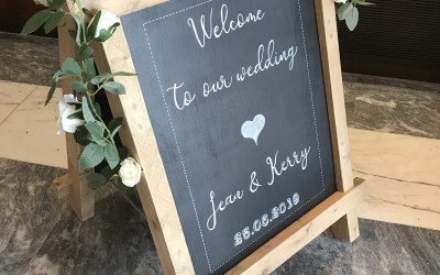 Personalised welcome sign