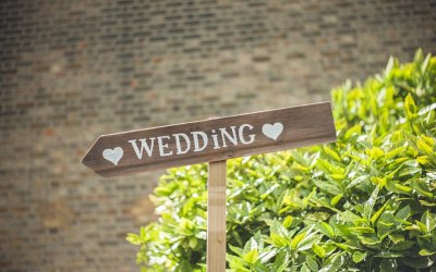 Wedding signpost