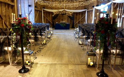 Wedding venue decor hire in Hertfordshire, Bedfordshire, Essex & surrounding areas