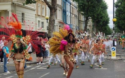 Samba dancer in London