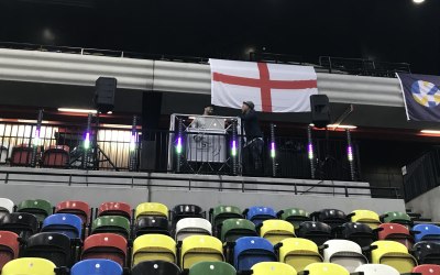 Lighting to highlight dj at the copper box arena