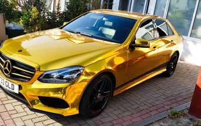 Gold Mercedes E Class