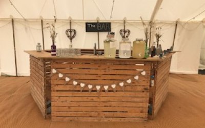 Hexagonal bar, looks great in a marquee
